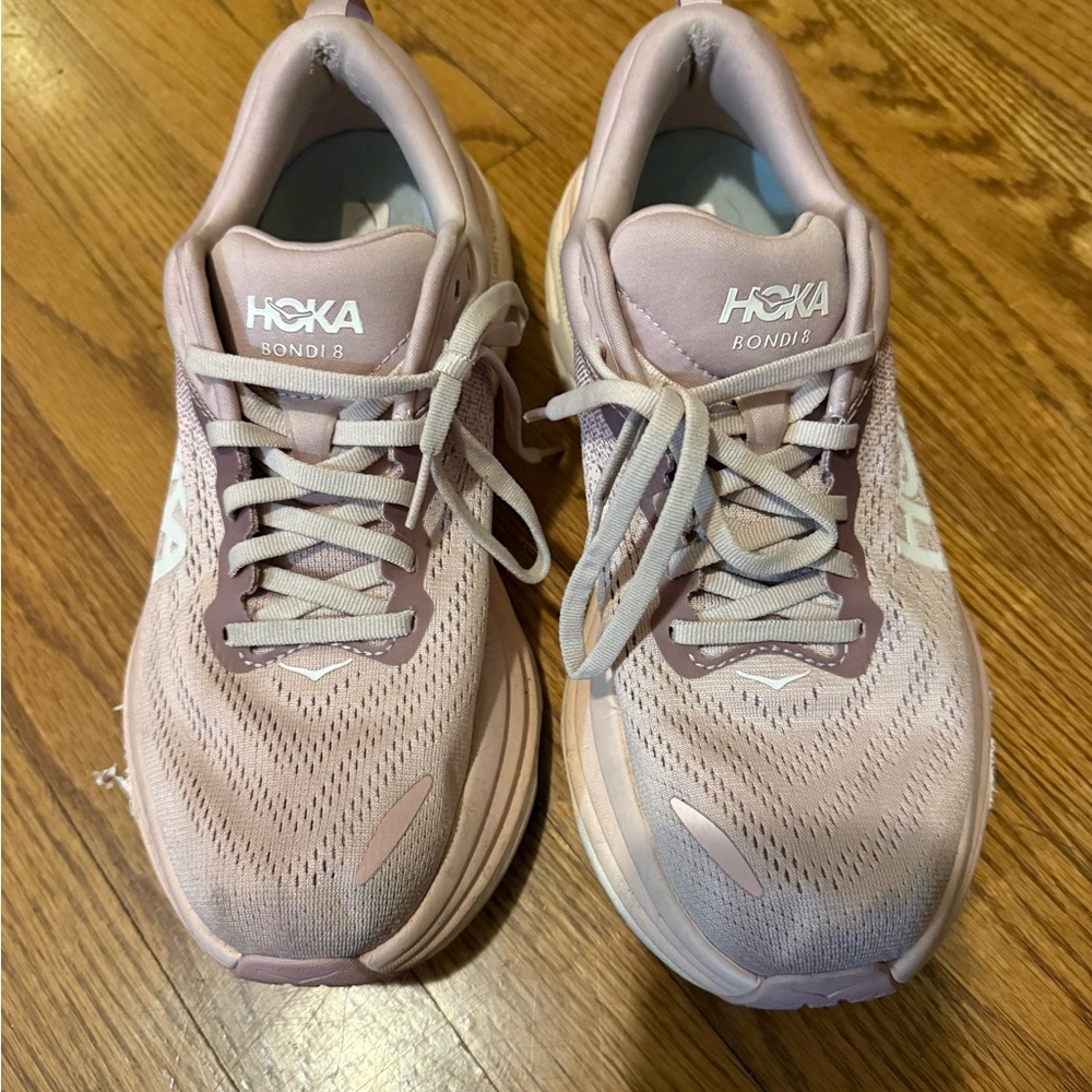 Hoka Women's Athletic Shoes in Soft Pink - Picture 10 of 12